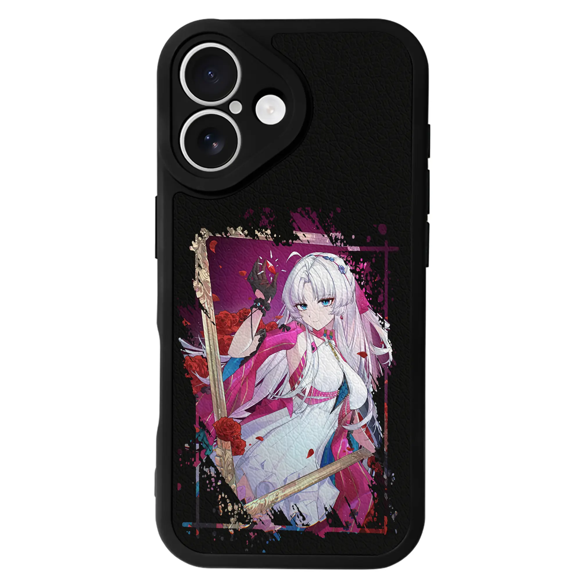 鳴潮 グッズ カルロッタ - IPhone 16シリーズ対応 ・ シリコンスマホケース ・ レザー調 ・ 高精度フィット ・ 耐衝撃 ・ ワイヤレス充電対応 ・ 精密カット